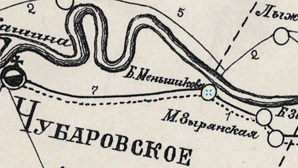 Карта Ирбитского уезда 1908 года.