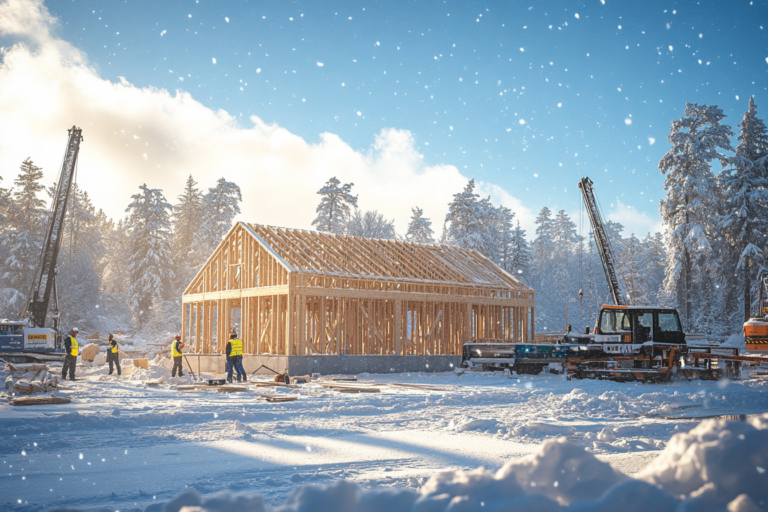    строительство зимой Ёхаус