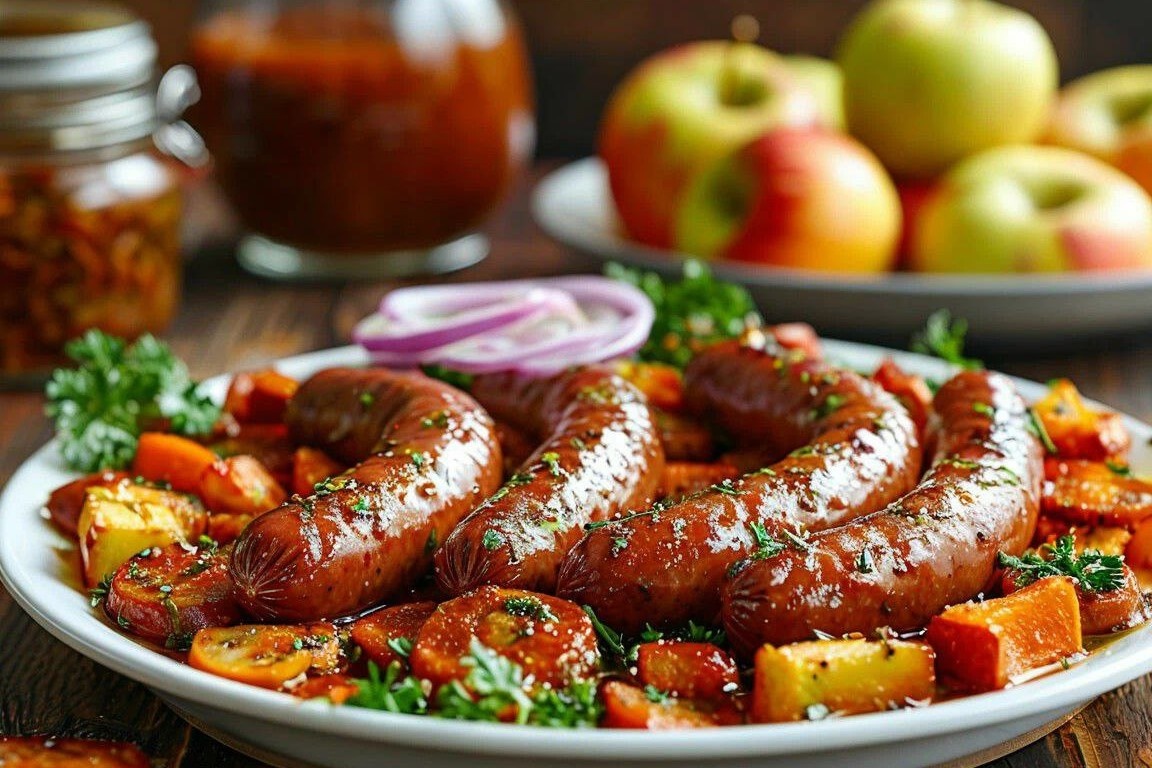 Гриль колбаски с розмарином