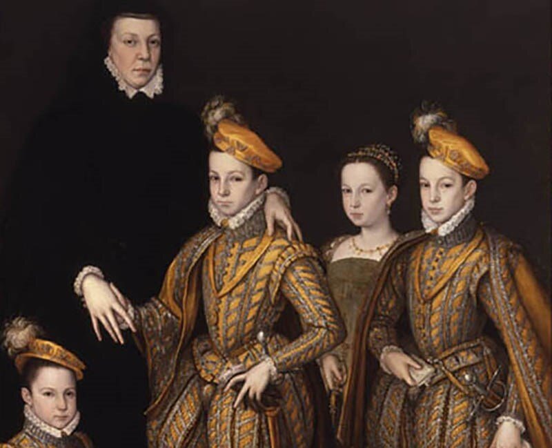 Екатерина Медичи со старшими детьми