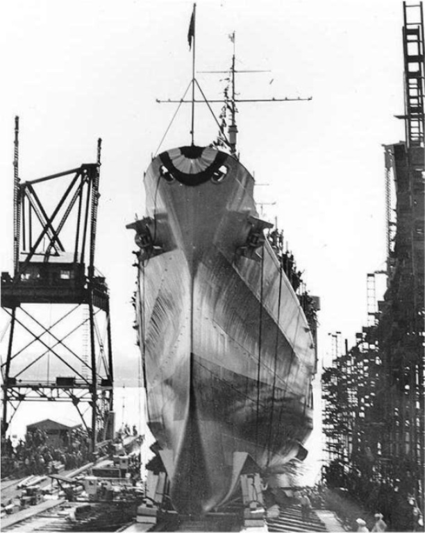 Спуск на воду крейсера Atlanta (CL-51), 6 сентября 1941 года. Источник: navsource.org