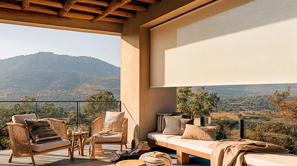 Рулонные шторы: защита и стиль для лоджии