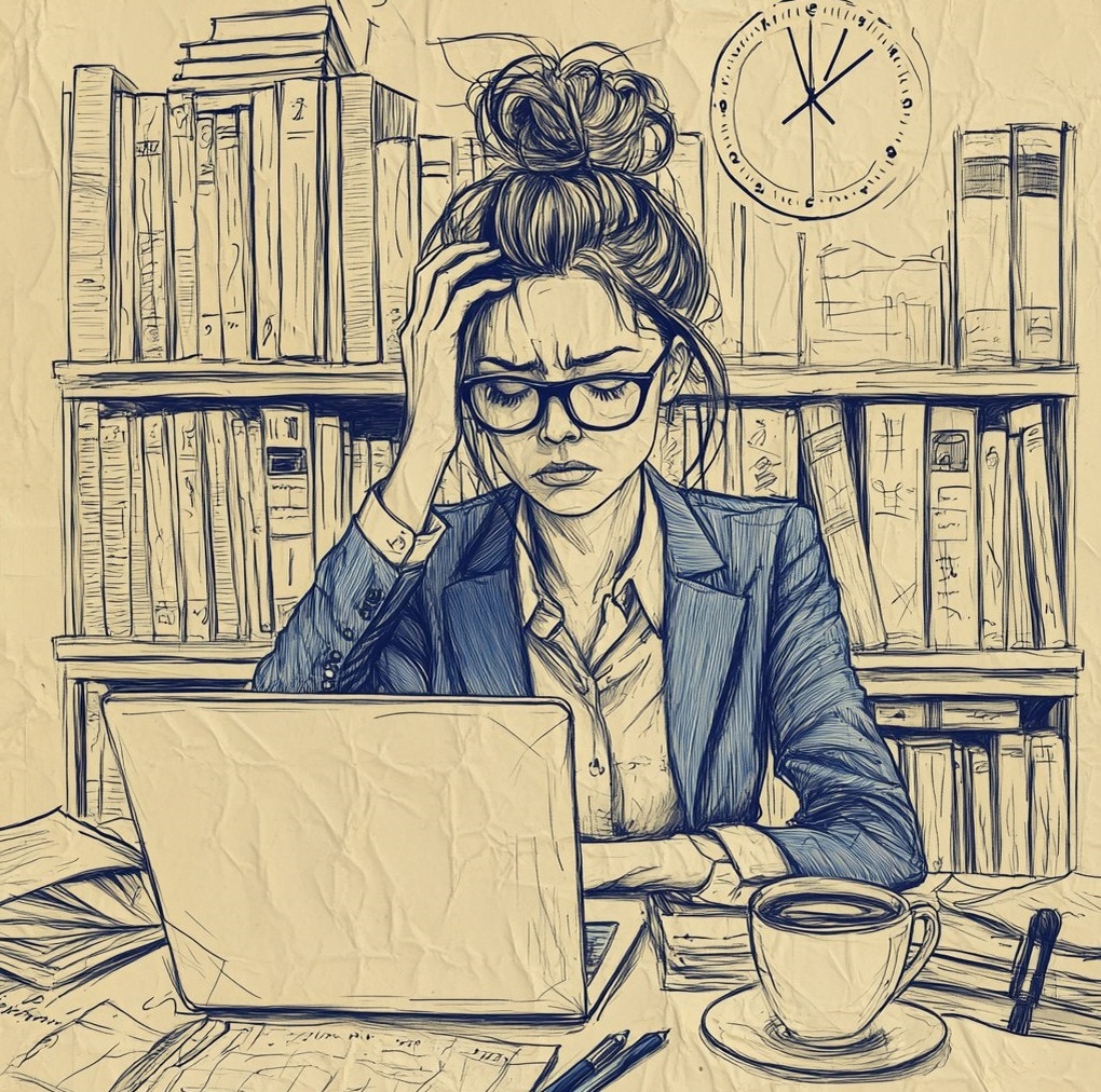 6 причин профессионального выгорания (изображение сгенерировано нейросетью)