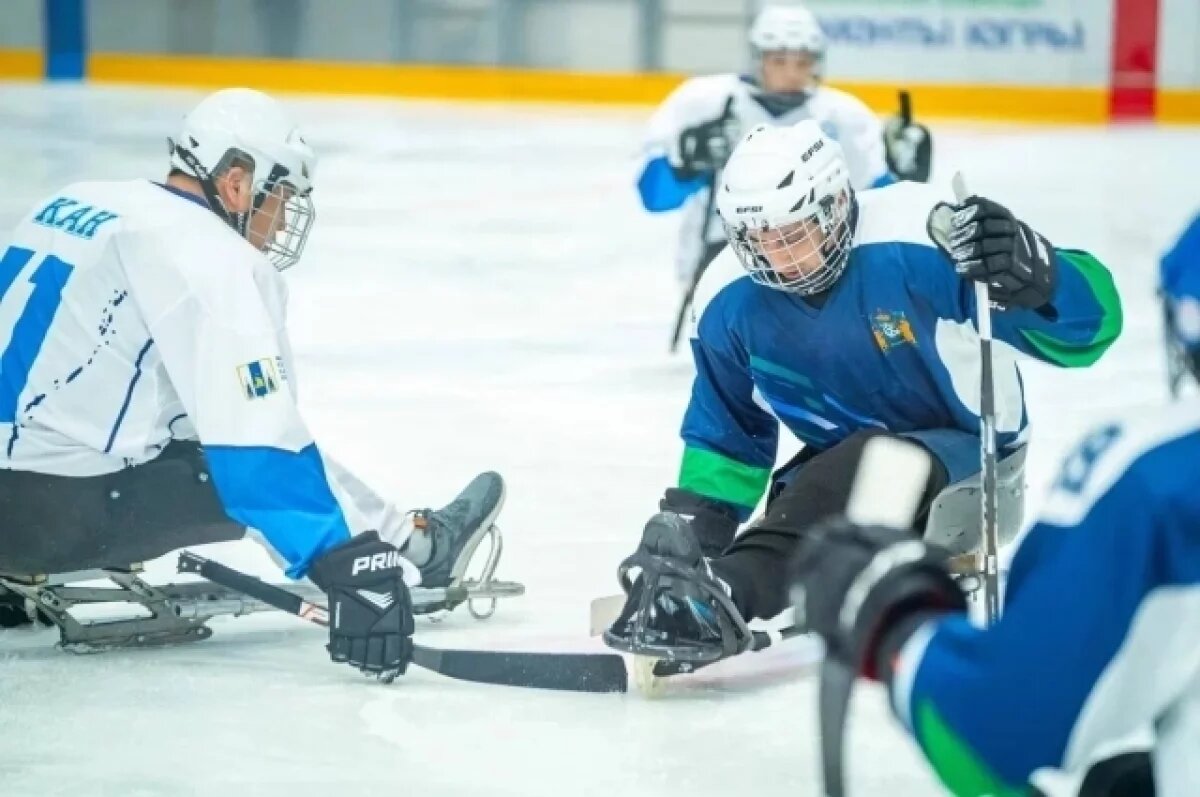    В следж-хоккее главное – научиться правильно сидеть в санях.