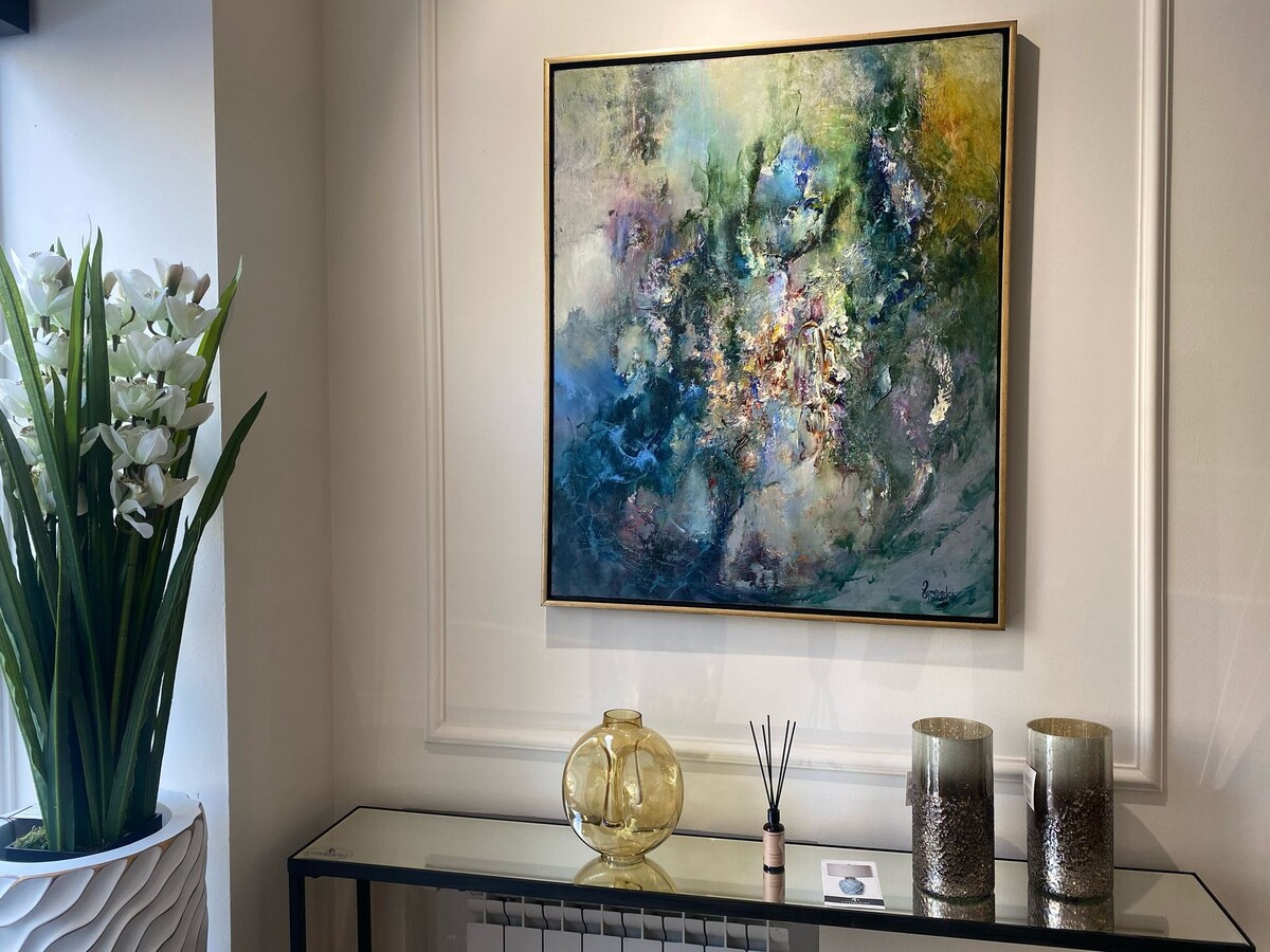 Абстрактная картина "За Бытие" 100х80 см. Холст, масло 2023 год. в мебельном бутике Blomer