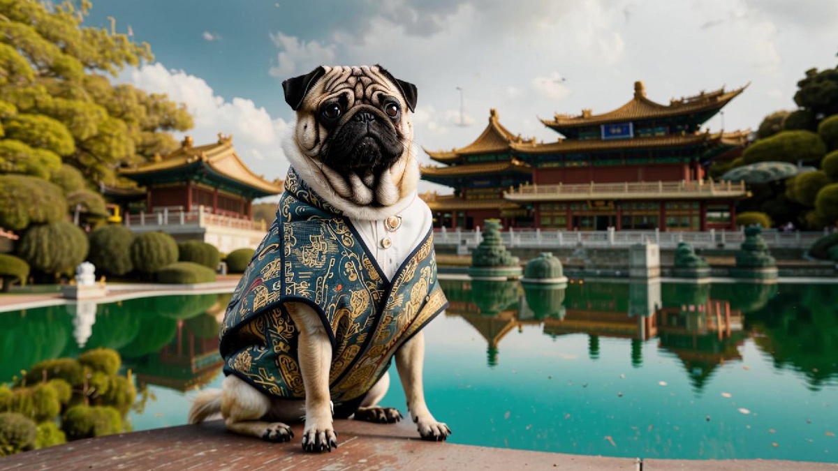 Пекинес в императорском стиле