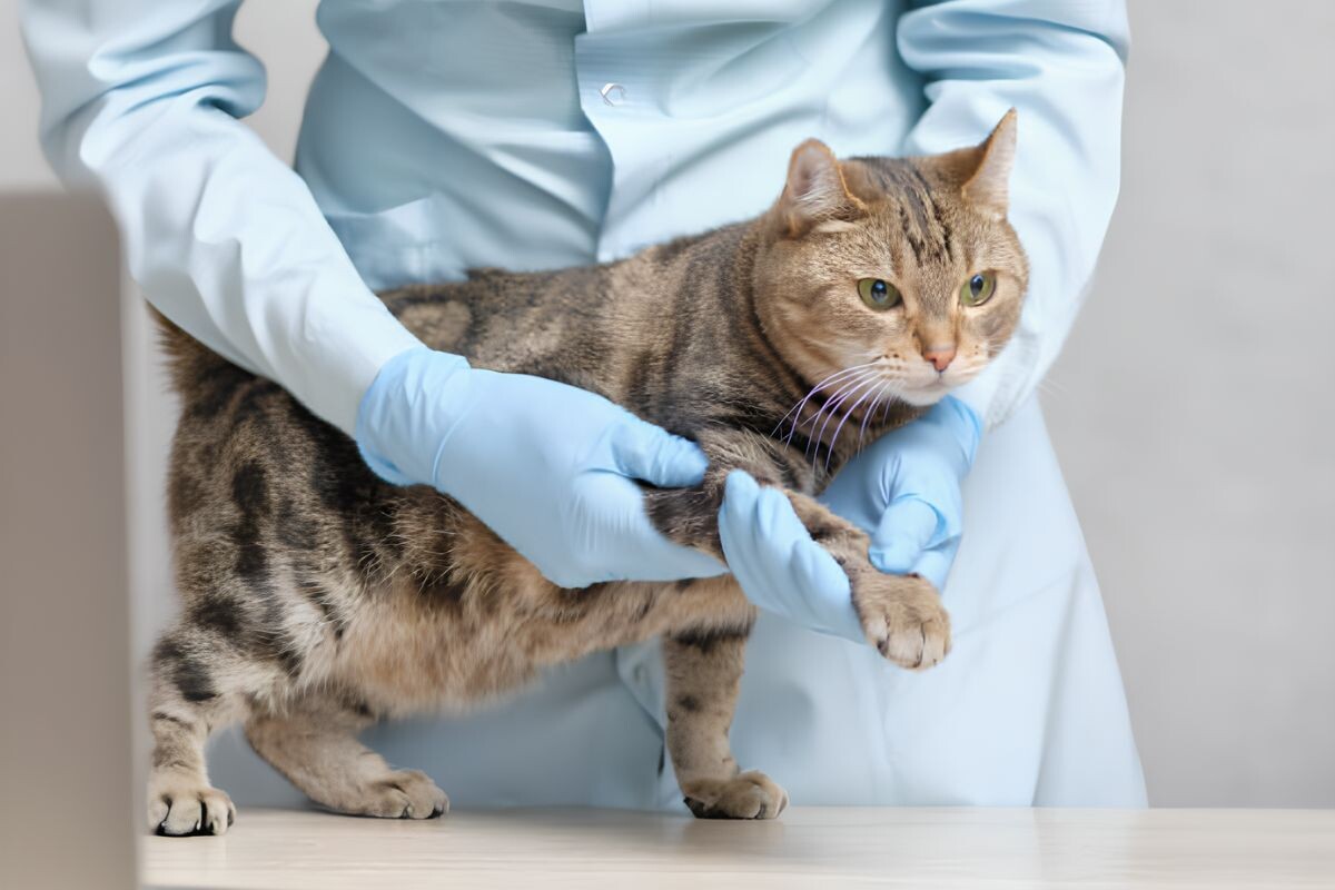 Почему у кошек опухают лапы