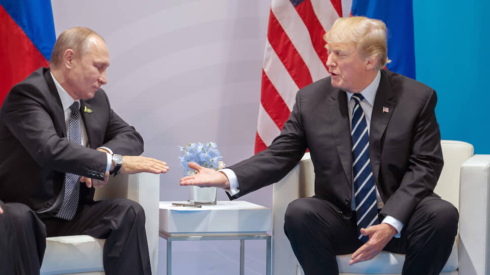 Президенты России и США Владимир Путин (слева) и Дональд Трамп.📷Фото: Дмитрий Азаров / Коммерсантъ