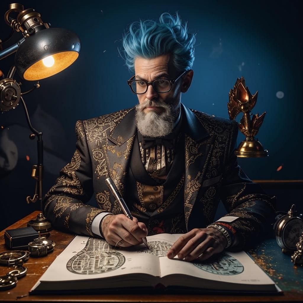 Доктор пишет отпечатки собственных ботинков. Сгенерировано с помощью ИИ.