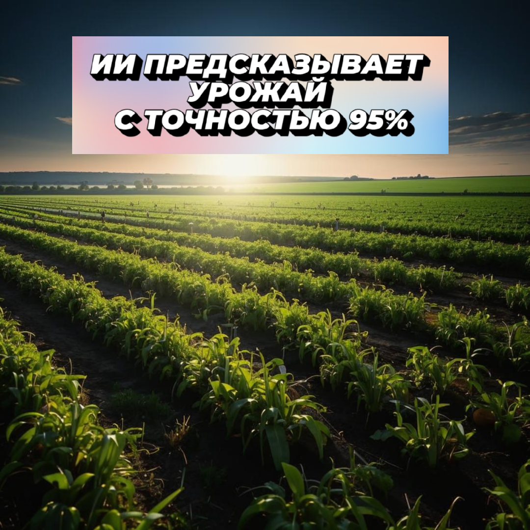 ИИ ПРЕДСКАЗЫВАЕТ УРОЖАЙ С ТОЧНОСТЬЮ 95%