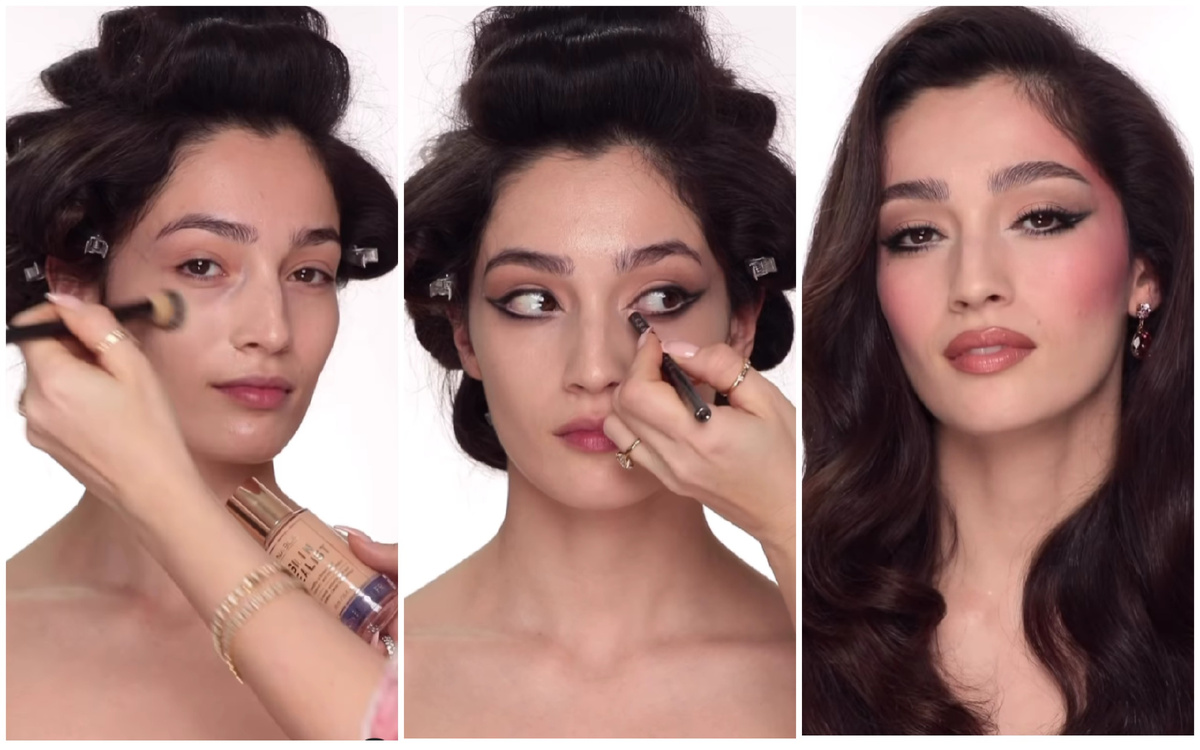 Коллаж: пример макияжа «turkish delight makeup»