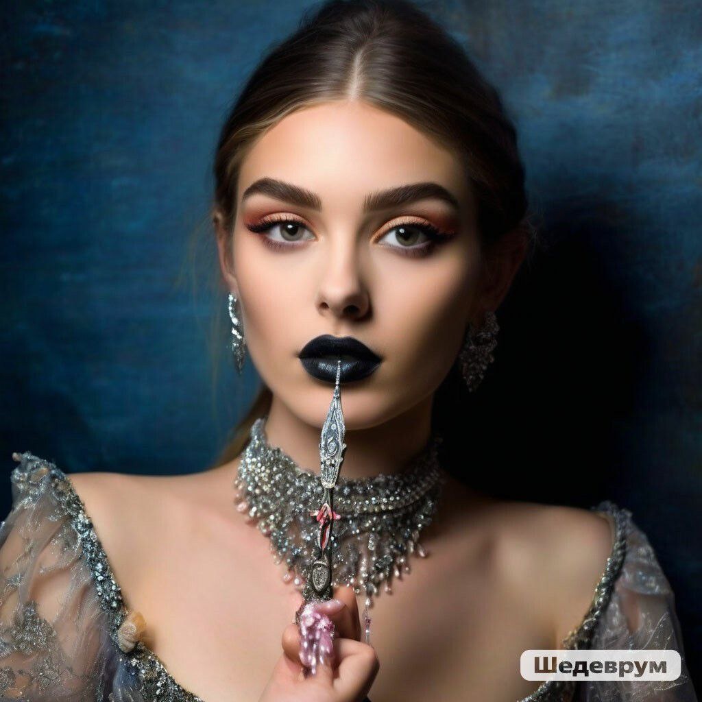 Обычно у нее зеленые губы. Сгенерировано с помощью уважаемого ИИ.