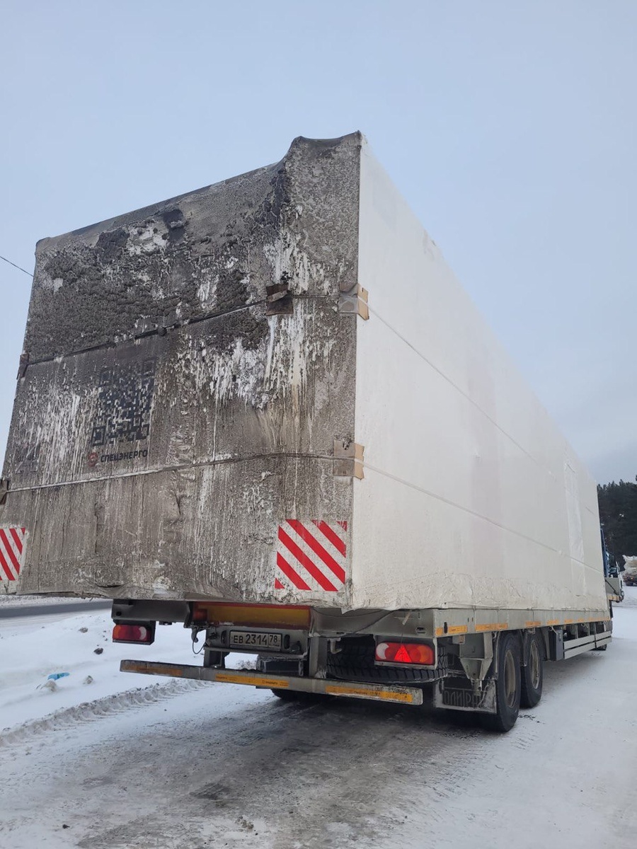 Упакованный груз после транспортировки