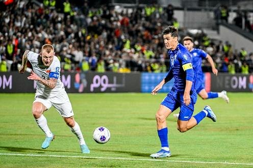 Фрагмент матча Кыргызстан-Узбекистан. Фото пресс-службы АФУ