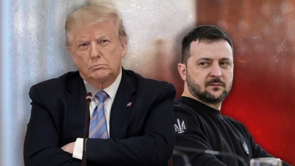 Глава киевского режима Владимир Зеленский не собирается соблюдать мирные договорённости. Коллаж © Life.ru. Фото © Shutterstock / FOTODOM / Chip Somodevilla, paparazzza