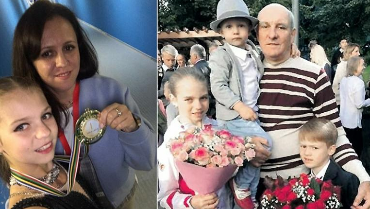 Александра Трусова с родителями и братьями. Фото: svpressa.ru