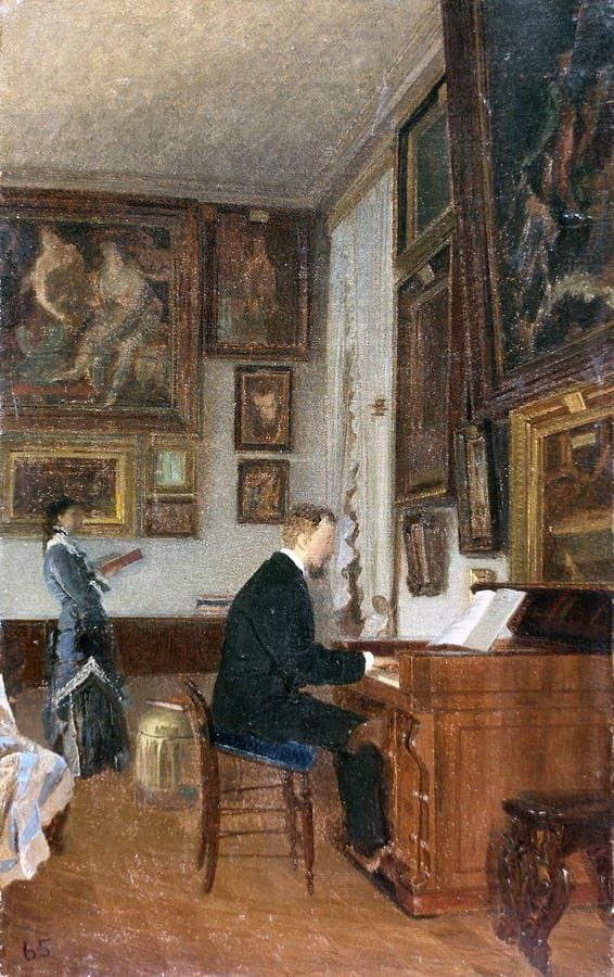 В Белом Колодезе. Портрет А. В. и Е. Г. Шварцев. источник: Public Domain