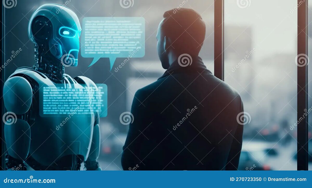 Изображение взято с сайта: https://thumbs.dreamstime.com/z/person-talking-robotic-ai-futuristic-technology-machine-learning-concepts-generated-images-270723350.jpg