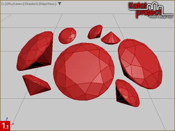 Исходная сцена в окне проекций 3ds Max