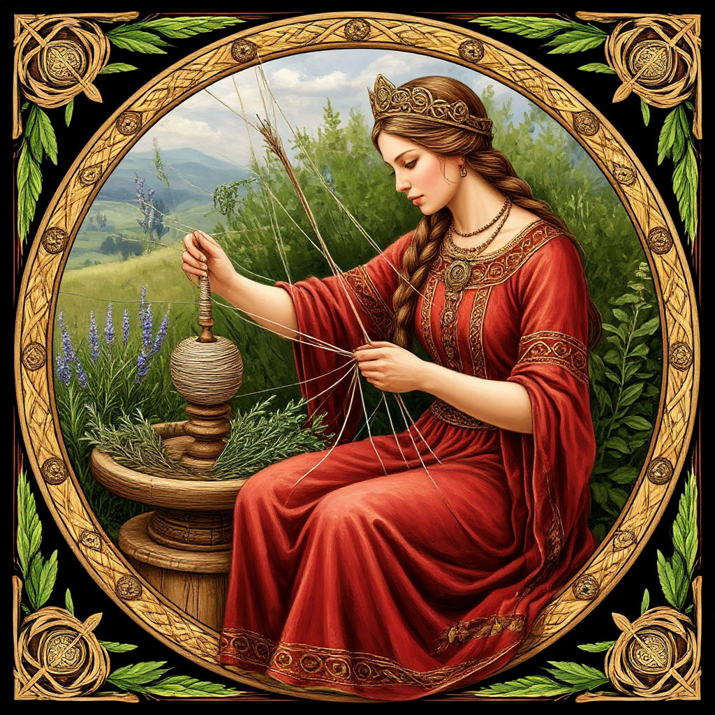 Макошь очень уважала пряные травушки и на прялке впрыдала их живительную силу в нити судьбы людей