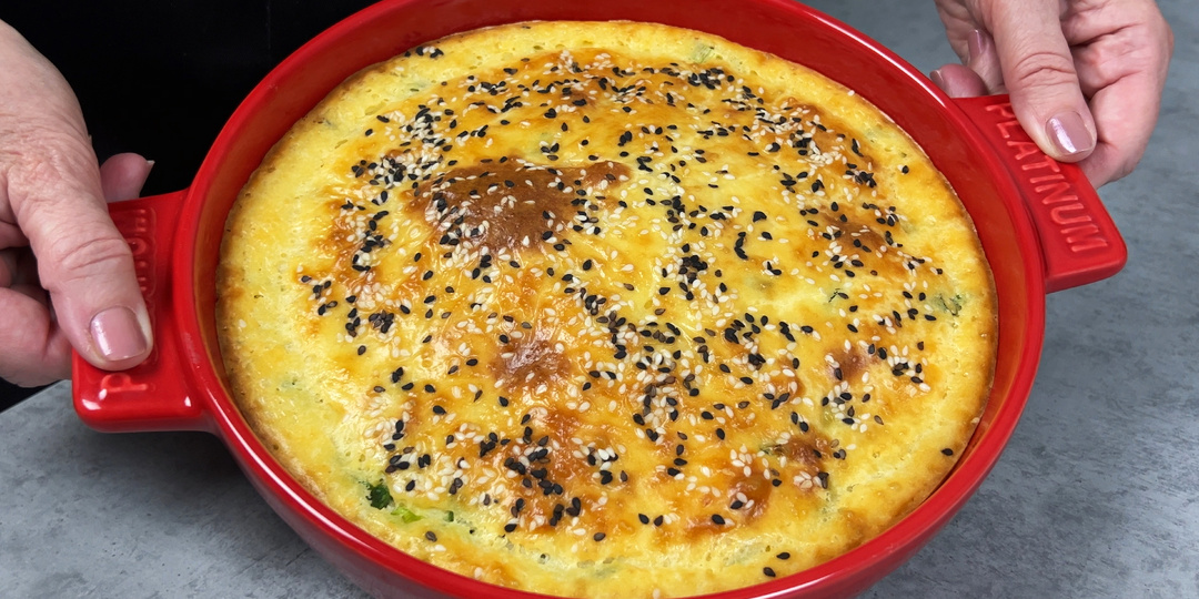 Рецепт очень простого, но очень вкусного пирога с зеленым луком