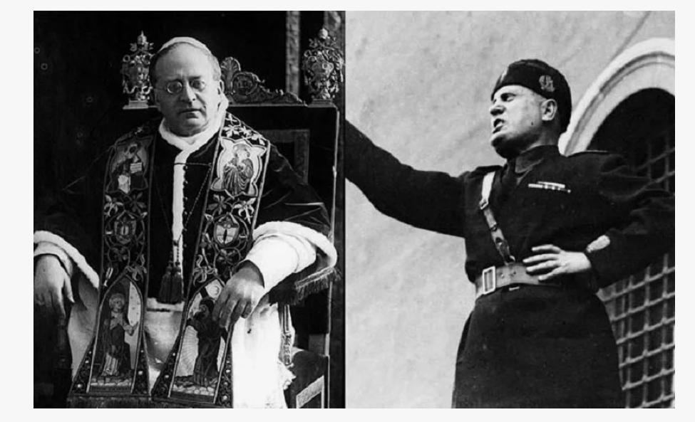 Муссолили пользовался поддержкой католической церкви height=593px width=975px