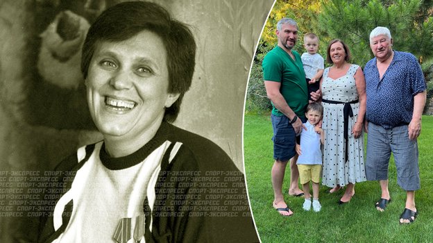 Татьяна Овечкина с сыном Александром, мужем Михаилом и внуками Сергеем и Ильей. Фото Александр Федоров, из личного архива Александра Овечкина, «СЭ»