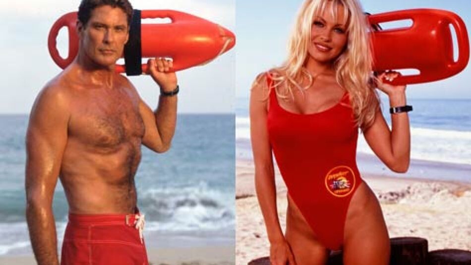 David Hasselhoff и Pamela Anderson. Спасатели и Малибу, и Германии. Фото: exitoina.perfil.com