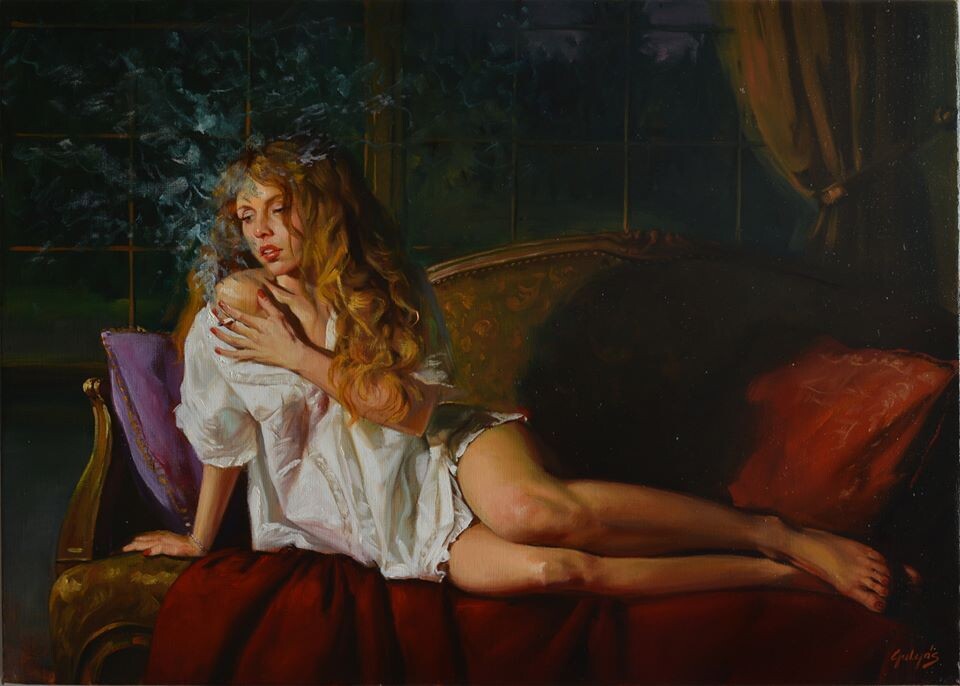 КАРТИНА ХУДОЖНИКА ЛАСКО ГУЙАША / GULYAS LASZIO / *1960 /