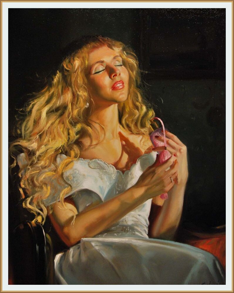 КАРТИНА ХУДОЖНИКА ЛАСКО ГУЙАША / GULYAS LASZIO / *1960 / НЕЖНЫЙАРОМАТ ПАРФЮМА