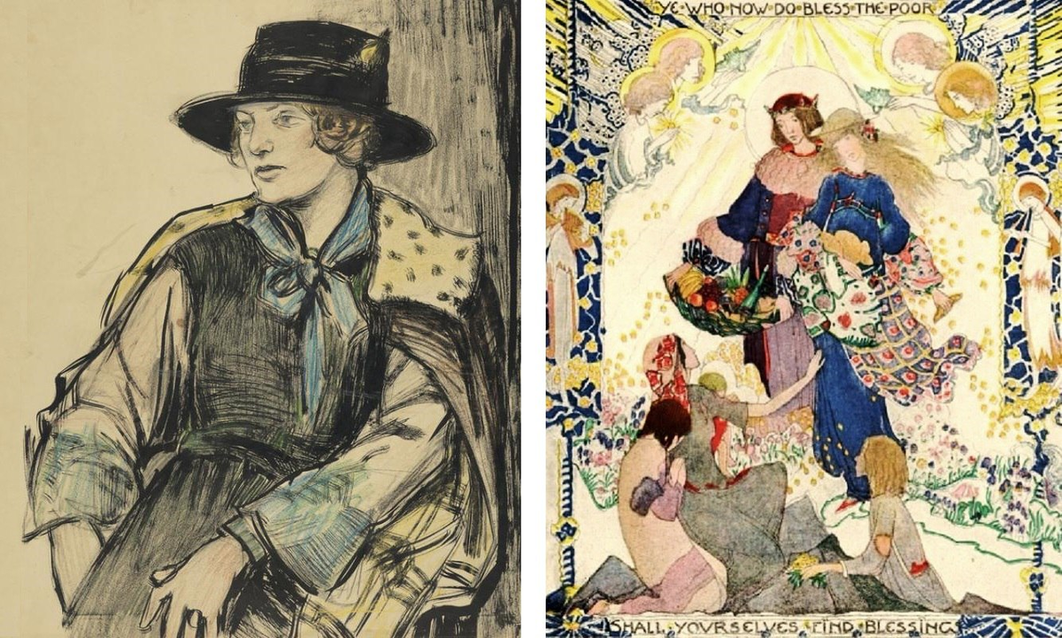 Портрет Джесси Мэрион Кинг  работы художницы Хелен Пакистон Браун 