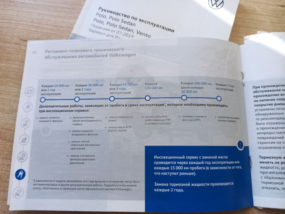 Регламент планового технического обслуживания автомобилей Volkswagen