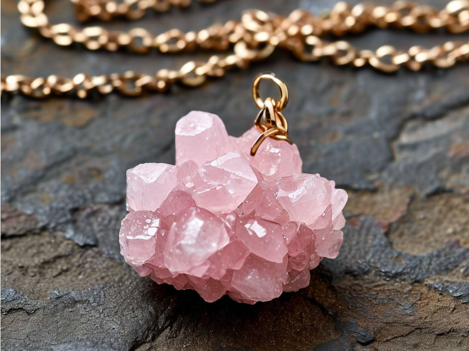 Крошка розового кварца