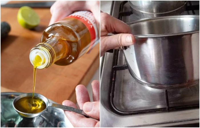 Оливковое масло создаст жирную пленку на поверхности