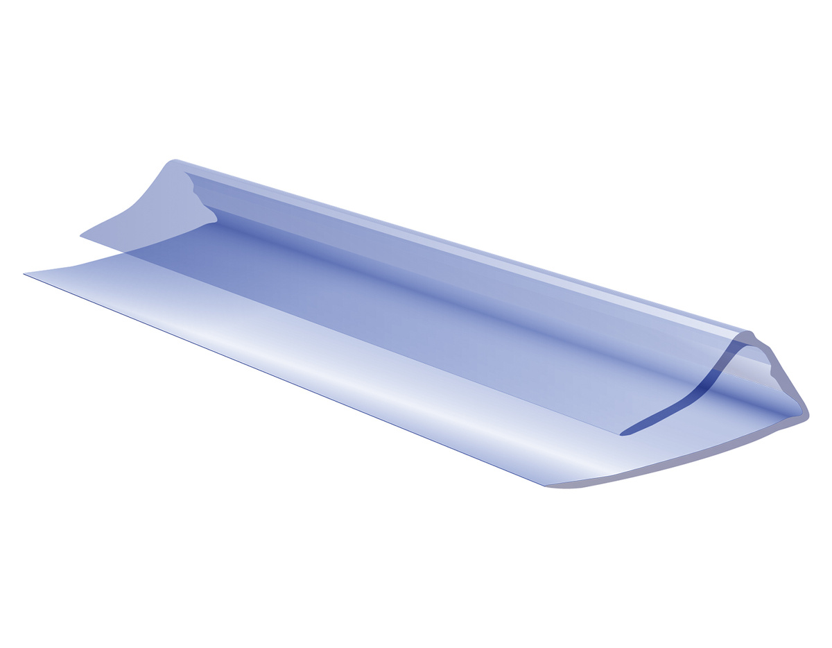 Торцевой профиль для сотового поликарбоната (синий. макет)