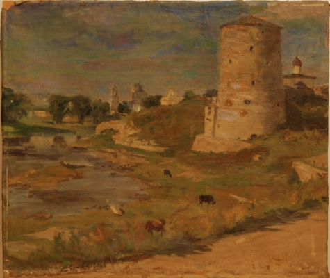 Н.П.Толкунов. Псков. 1944.