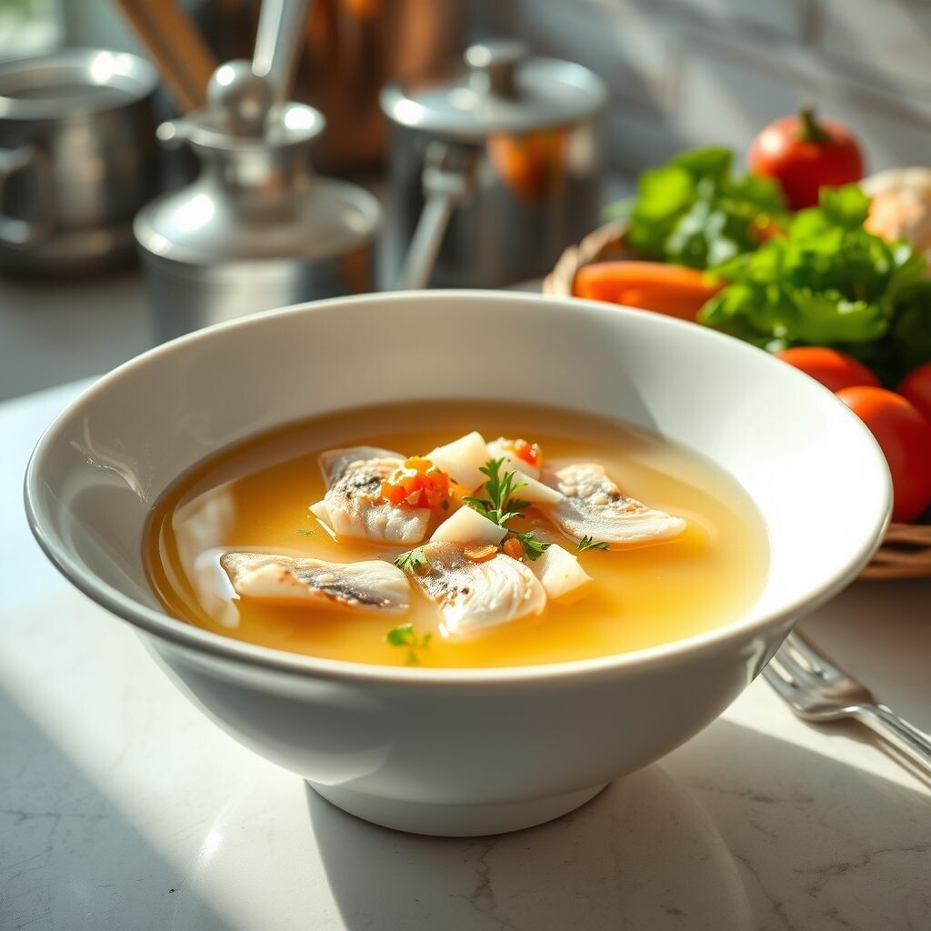 Уха, ресторанная порция