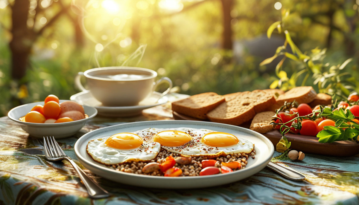 🍳🥣 «Идеальный завтрак: Белки или углеводы? Как выбрать по биоритмам»
(И почему гречка с яйцом — ваш секрет энергичного дня)
