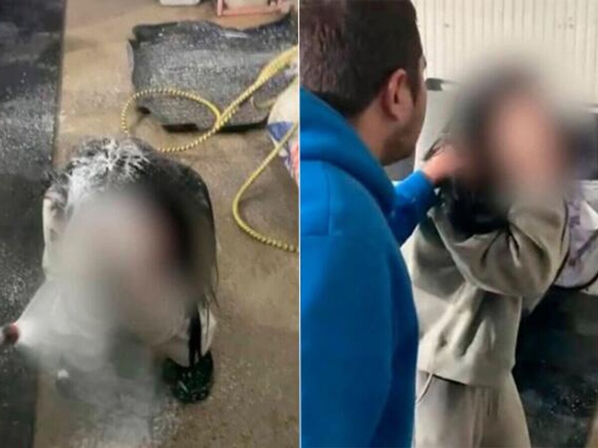   Избиение девушек на автомойке в Каменске-Уральском© Кадр видео из соцсетей