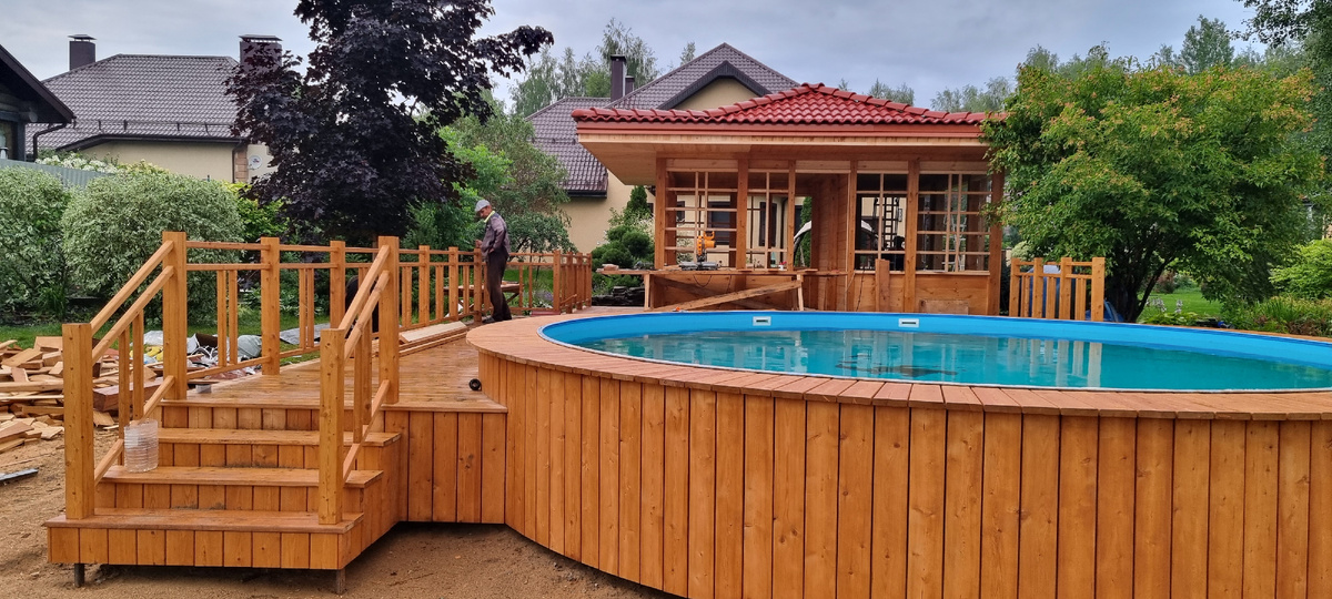 Строим беседку настил и бассейн ООО Оазис Групп оазис-групп .рф 