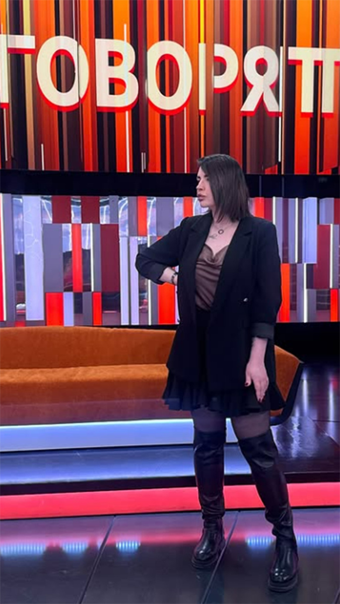 Саша Черно в студии «Пусть говорят». Фото: соцсети Саши Черно