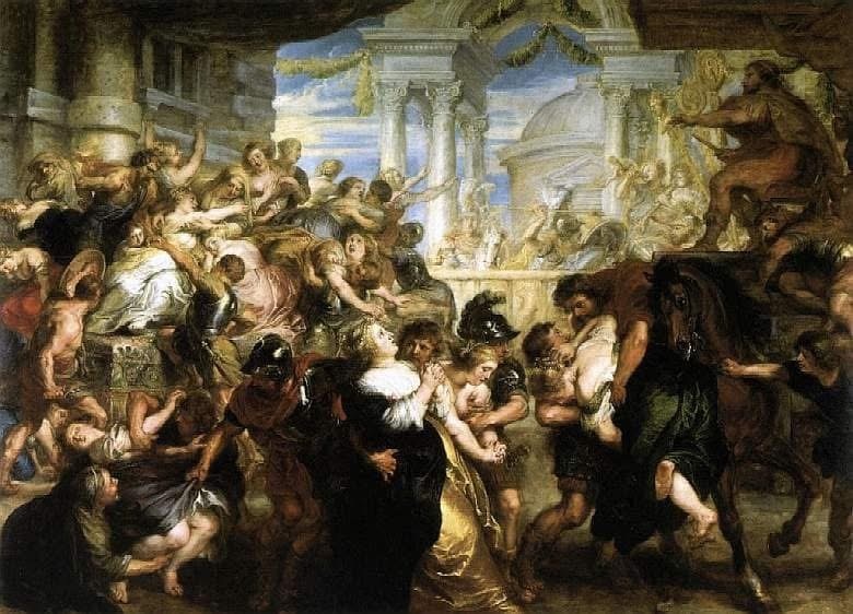 Питер Пауль Рубенс, похищение сабинянок 