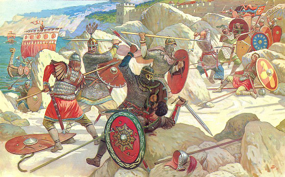 Нападение Бравлина на Сурож. Изображение взято из открытых источников