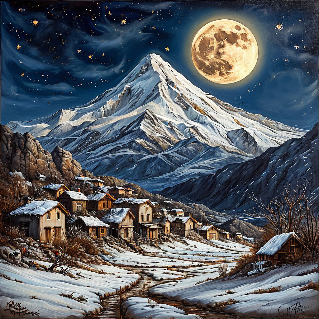 Белый снег. Изображение от ИИ Шедеврум