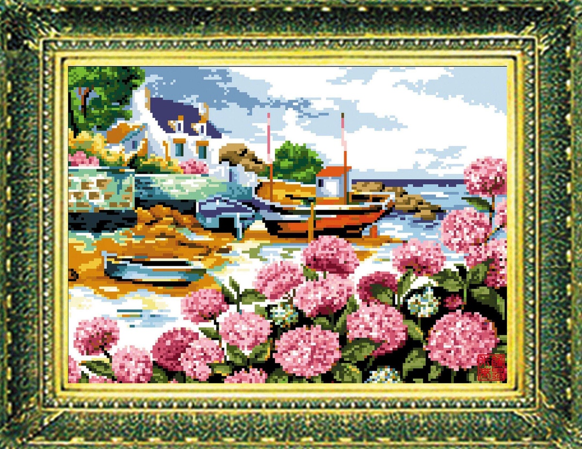    Вышивка крестиком: как картина «На пристани» стала началом увлекательного путешествия