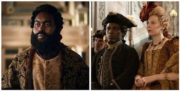 "Светлейшие" князья Ростов и Аркадий из сериала "Netflix" "The Great". Кажется, словосочетание "чёрный юмор" приобретает новый семантический оттенок.