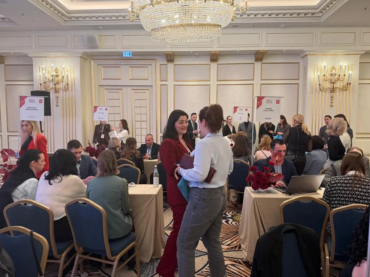     В рабочей встрече с российскими турагентствами, организованной туроператором Anex, участвуют 69 турецких отелей. © "Интерфакс". Юлия Батырь