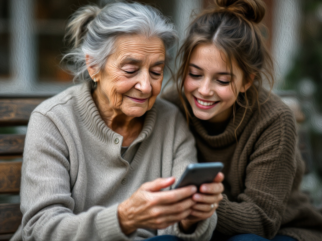 — Девочка, ты не поможешь мне? — незнакомая старуха тыкала скрюченными пальцами в экран смартфона