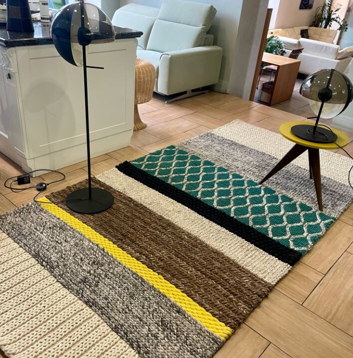 КОВЕР RECTANGULAR MR1, Цвета: беж/корич/изумруд/жёлтый, размеры :300*145, 100% -натуральная шерсть