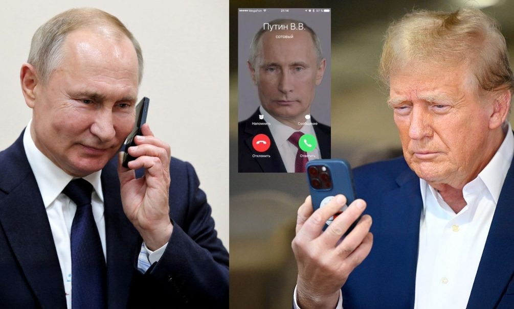   Владимир Путин и Дональд Трамп. Коллаж "Блокнота"
